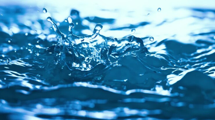Splash d'acqua da vicino