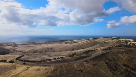 Drohnenflug-über-Der-Halbinsel-Fleurieu-Im-Sommer