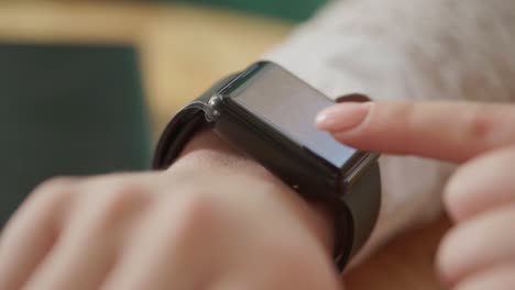 Woman using a smartwatch