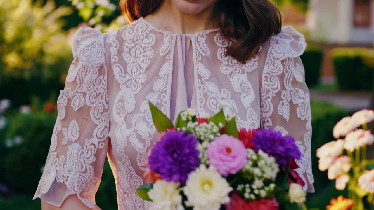Sposa in un giardino