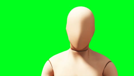 dummy, mannequin animation. phisical, motion blur. realistic 4k animation. green screen