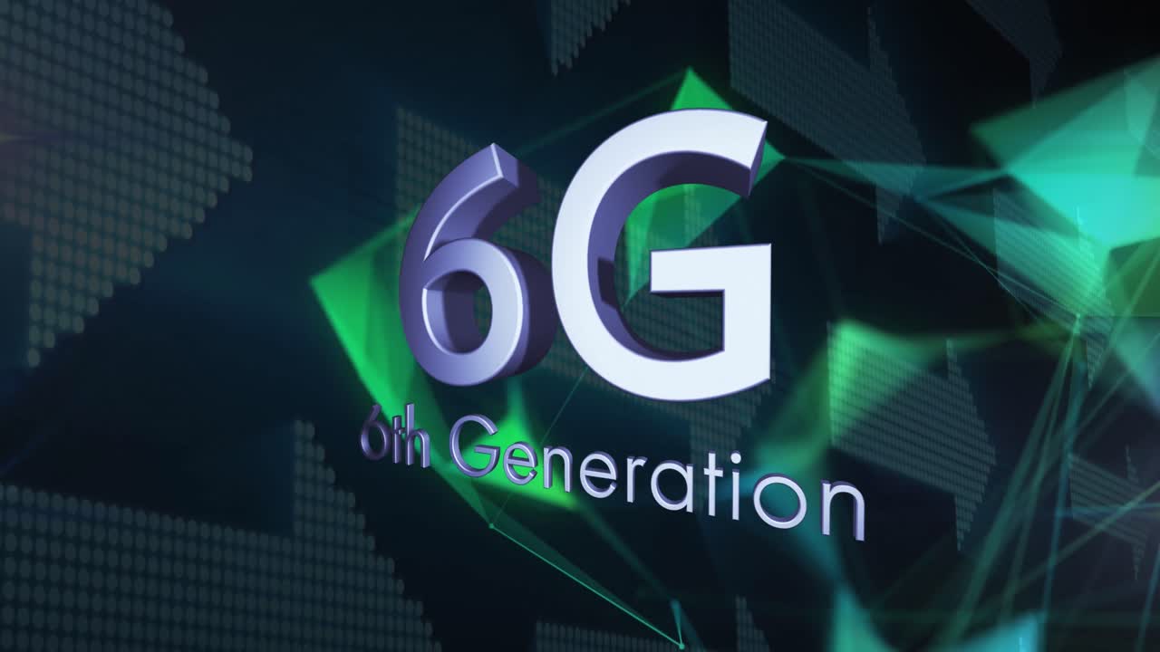 모양과 연결의 네트워크를 통해 6g 텍스트의 애니메이션