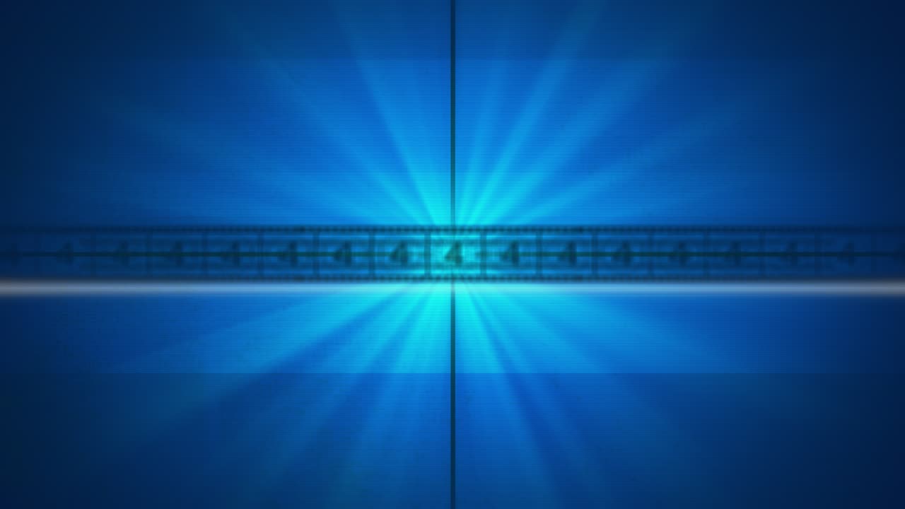 Film leader old film effect with detailed hair lines scratches and grain cold colors countdown old