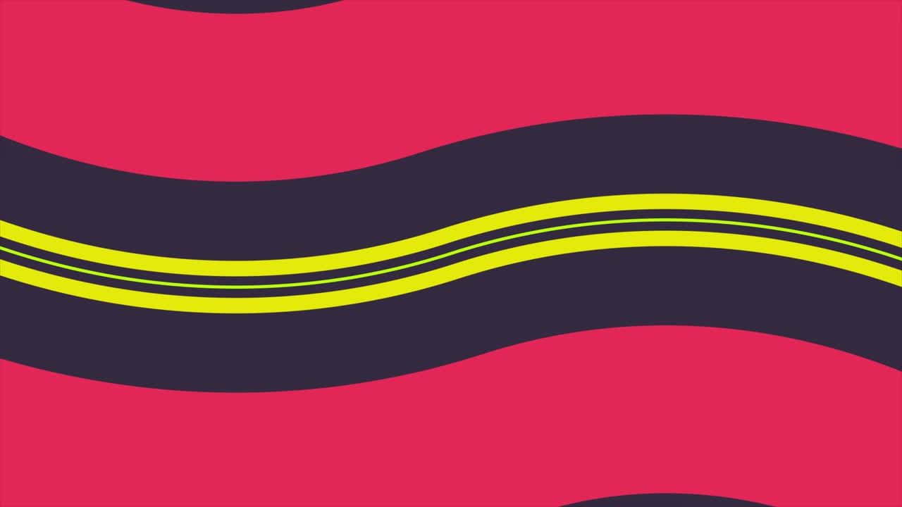 Seamless Loop of Abstract Wavy Lines with Vibrant Color Transitions