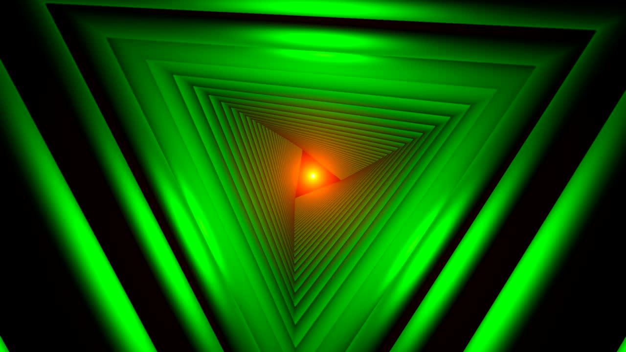 Triangle Future Space Tunnel. A Science Fiction Composition