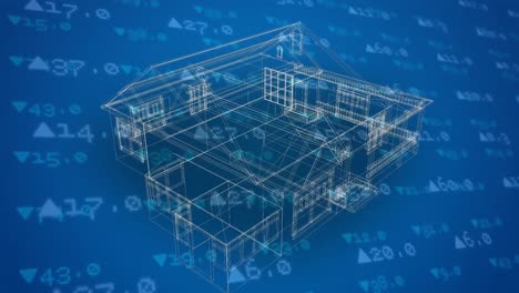 Illustration of a house construction plan