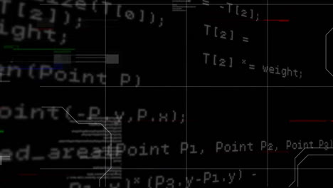 procesamiento de datos en fondo negro