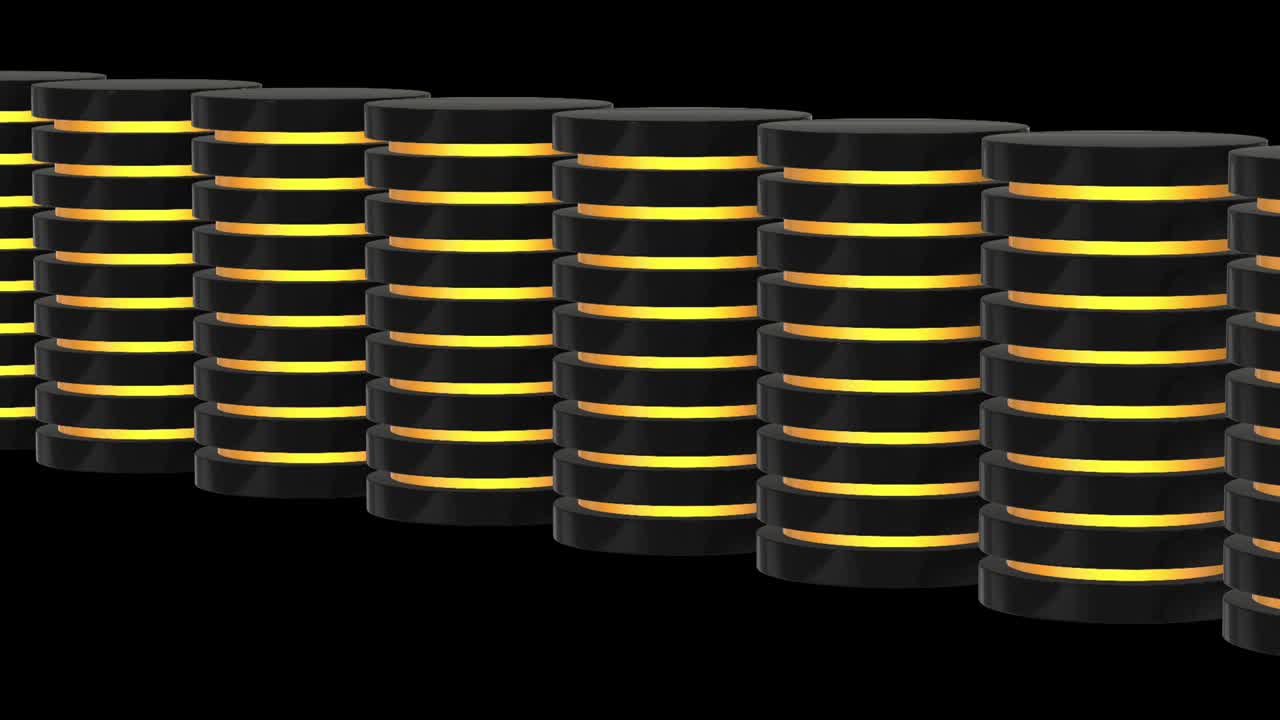 disco duro de servidor futurista y bloque de base de datos o célula de batería. alojamiento web o concepto de computación en la nube.