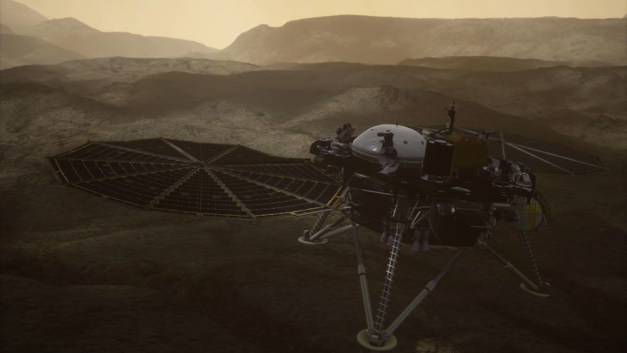 Exploring the surface of mars with a robotic spacecraft conducting analysis