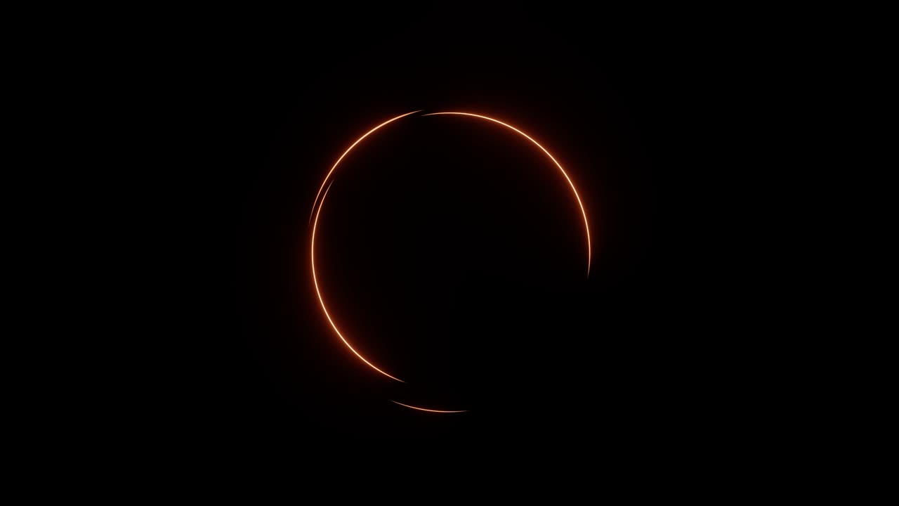 Abstract seamless background. Gold neon circles abstract motion background seamless loop. Video Ultra HD 4K 3840x2160