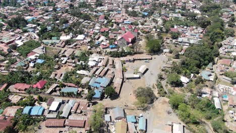 rural village with a dense population