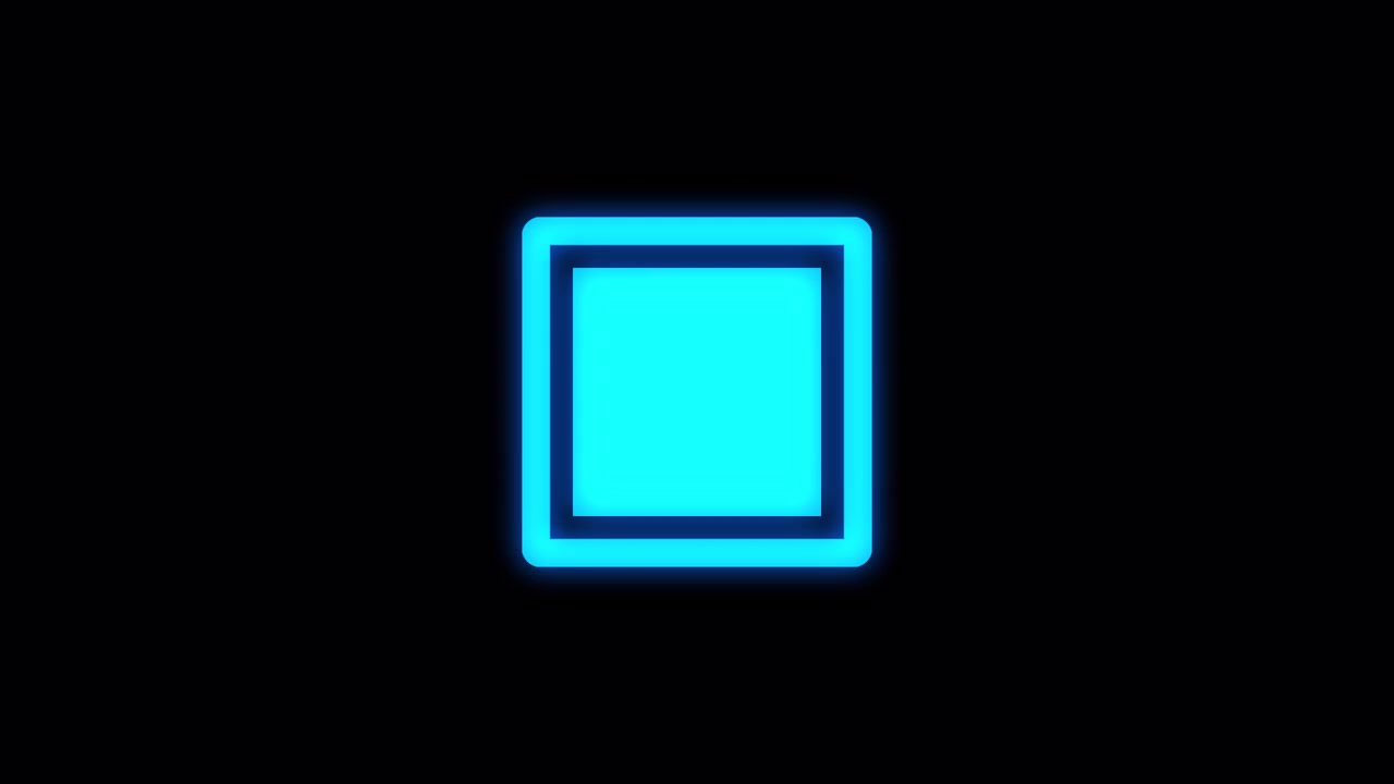 Simple wave neon icon square Transitions. 1080p - 30 fps - Alpha Channel (5)