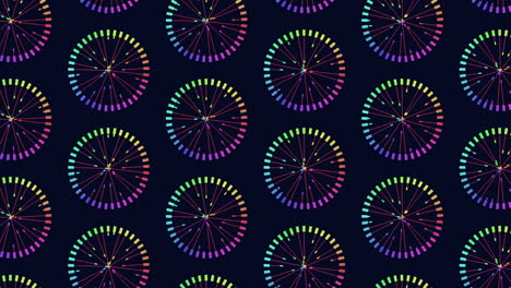 Futuristic-circles-pattern-with-rainbow-color-on-dark-space-1