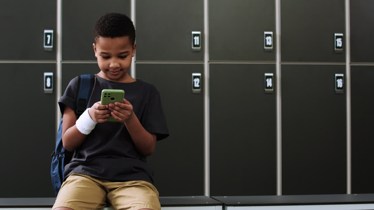 Kid in the locker room