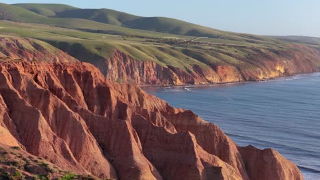 sellicks beach red cliffs tilt shot at golden hour, adelaide, south australia