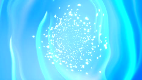 beautiful blue swirl abstraction with particles and waves, 3d rendering backdrop