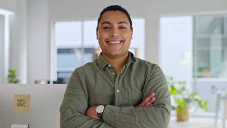 Arms-crossed,-portrait-or-happy-man-in-office