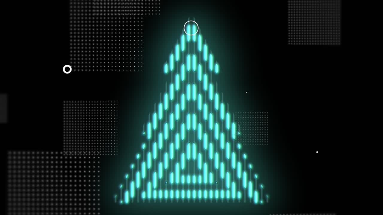 patrón de árboles de navidad verde neón