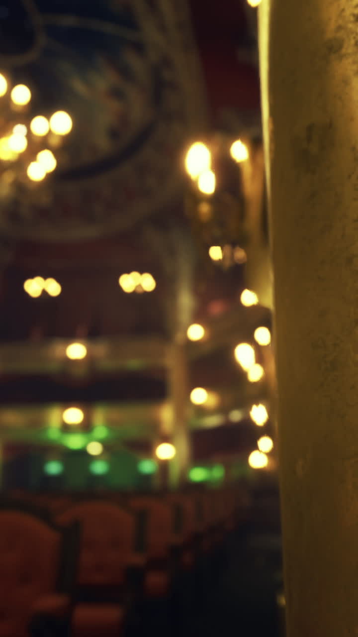 Elegant interior of a historic theater showcasing luxurious design elements