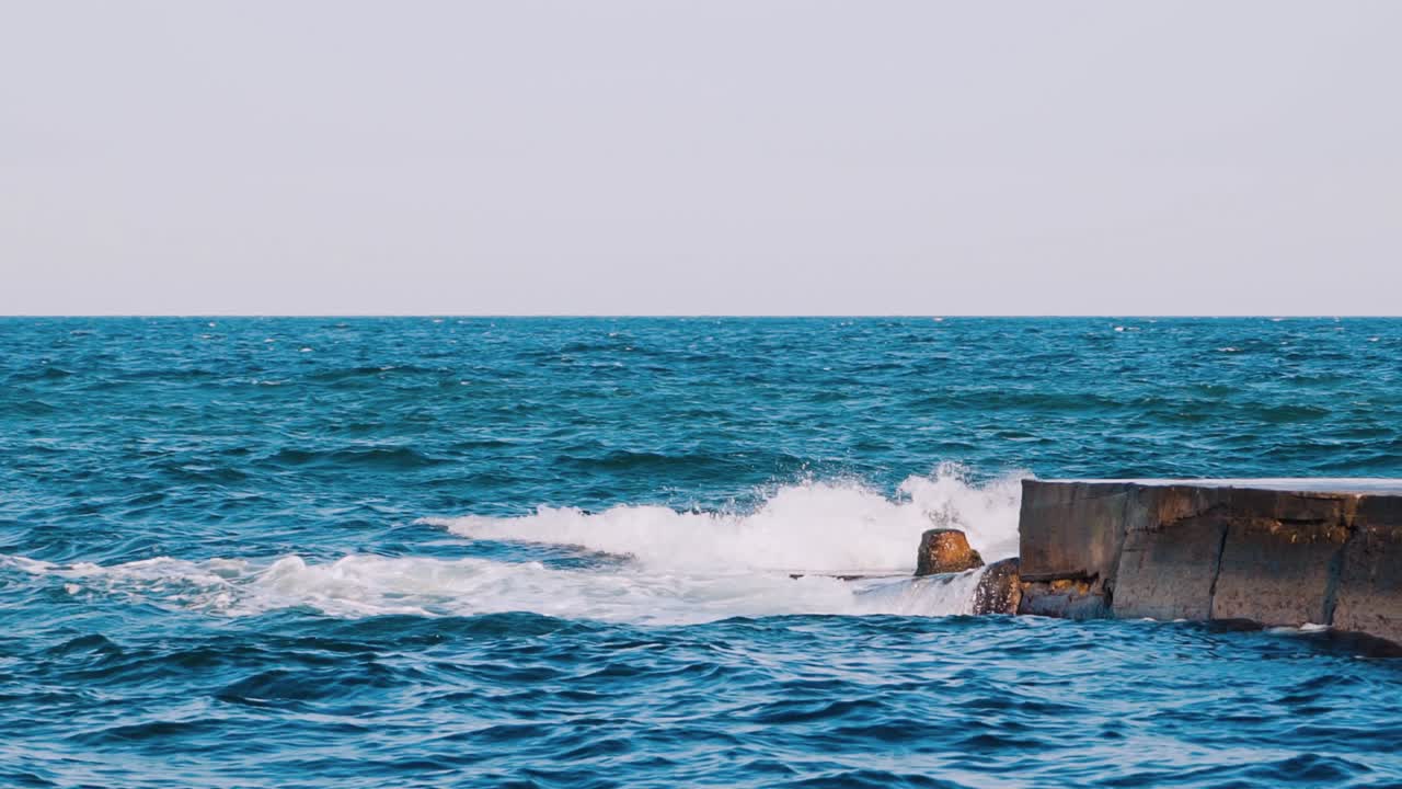Beautiful seascape view. Water of the sea and wave