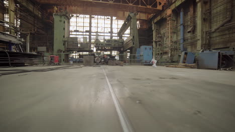 industrial welding operation in a factory