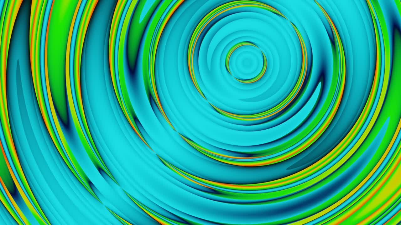 Abstract multi-colored shimmers of circles in green blue colors