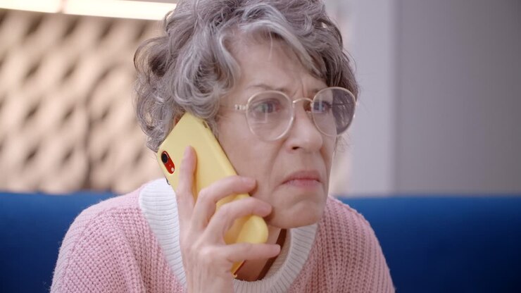 Senior Woman on a Phone Call