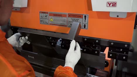 metal bending process on a press brake