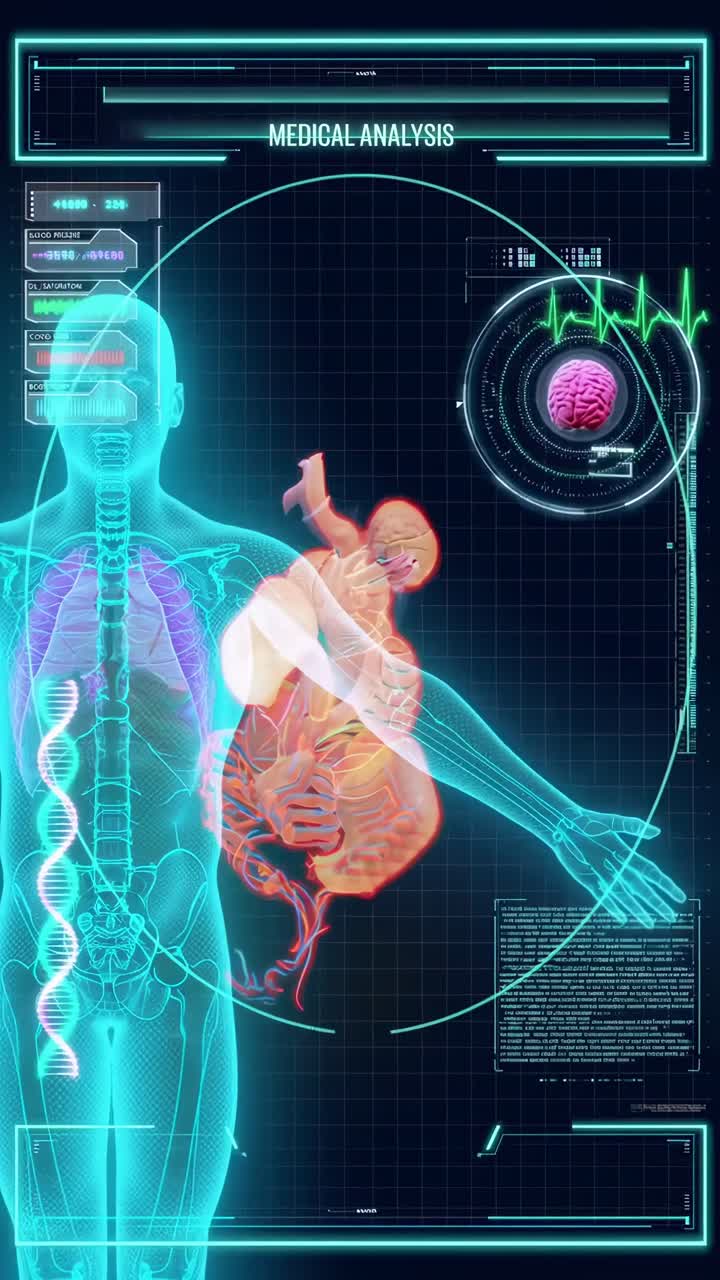 Holographic Human Body Scan with Digital Medical Analysis Interface
