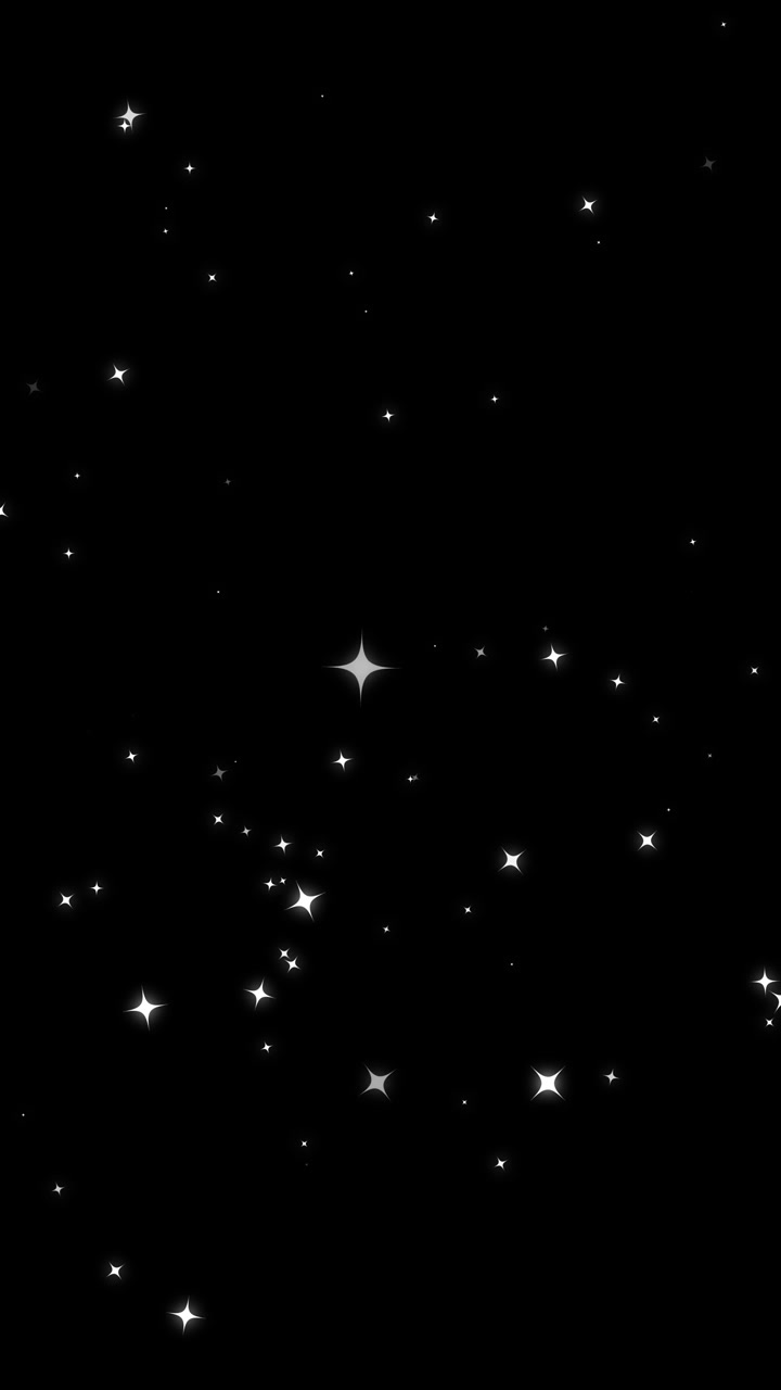 Animated Sparkling Stars on Black Background