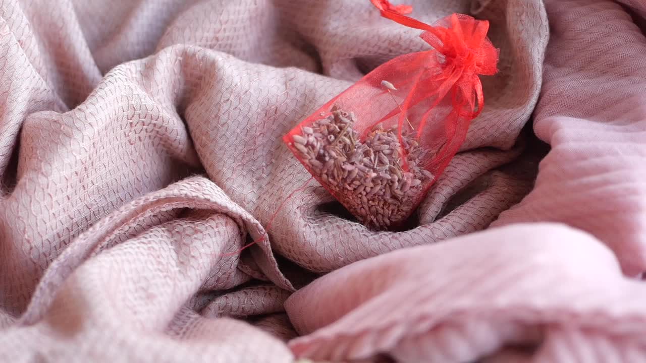 Pink Fabric with Lavender Sachet