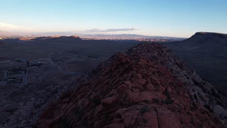 Paisaje-De-Marte-Aéreo-En-El-Valle-Del-Cañón-Rojo-Las-Vegas-California