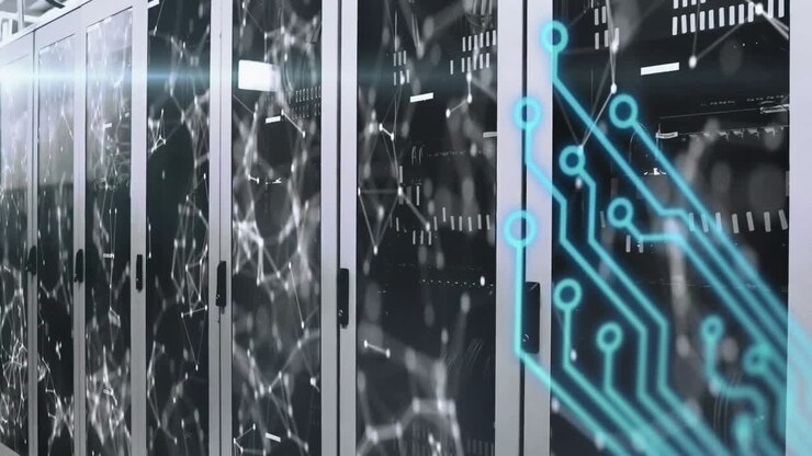 Animation of data processing over computer servers