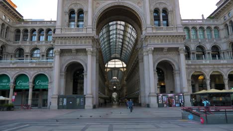 the galleria vittorio emanuele ii italy's oldest active shopping mall and a major landmark of milan, italy.