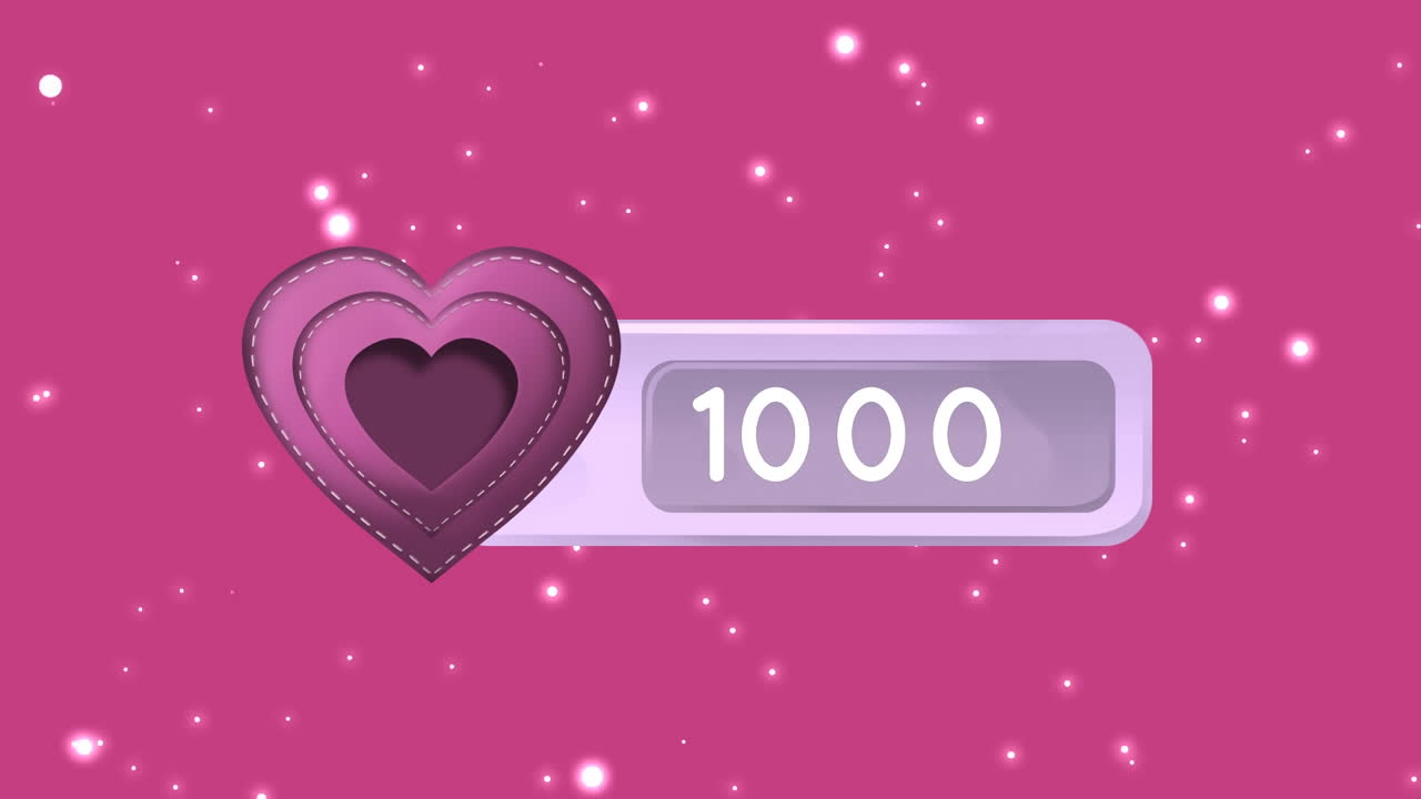 라이크 또는 하트 수가 증가합니다.