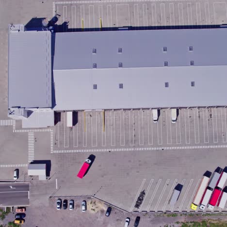 aerial view of a warehouse distribution facility