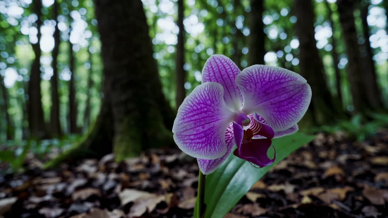Purple Orchid in a Forest