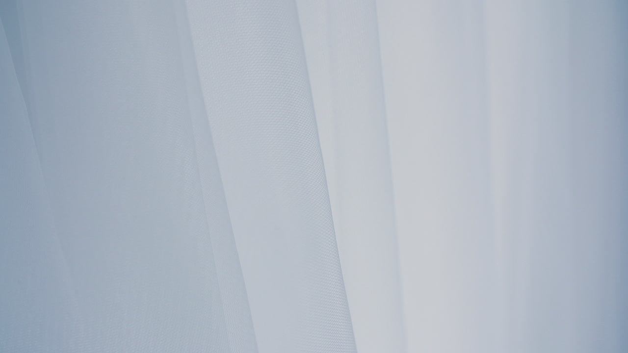White sheer curtain