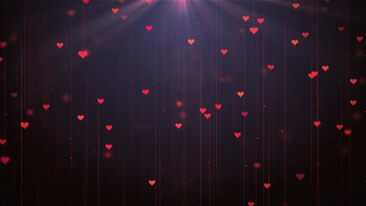 블랙에 빛과 함께 발렌타인 데이를 위해 심장 비