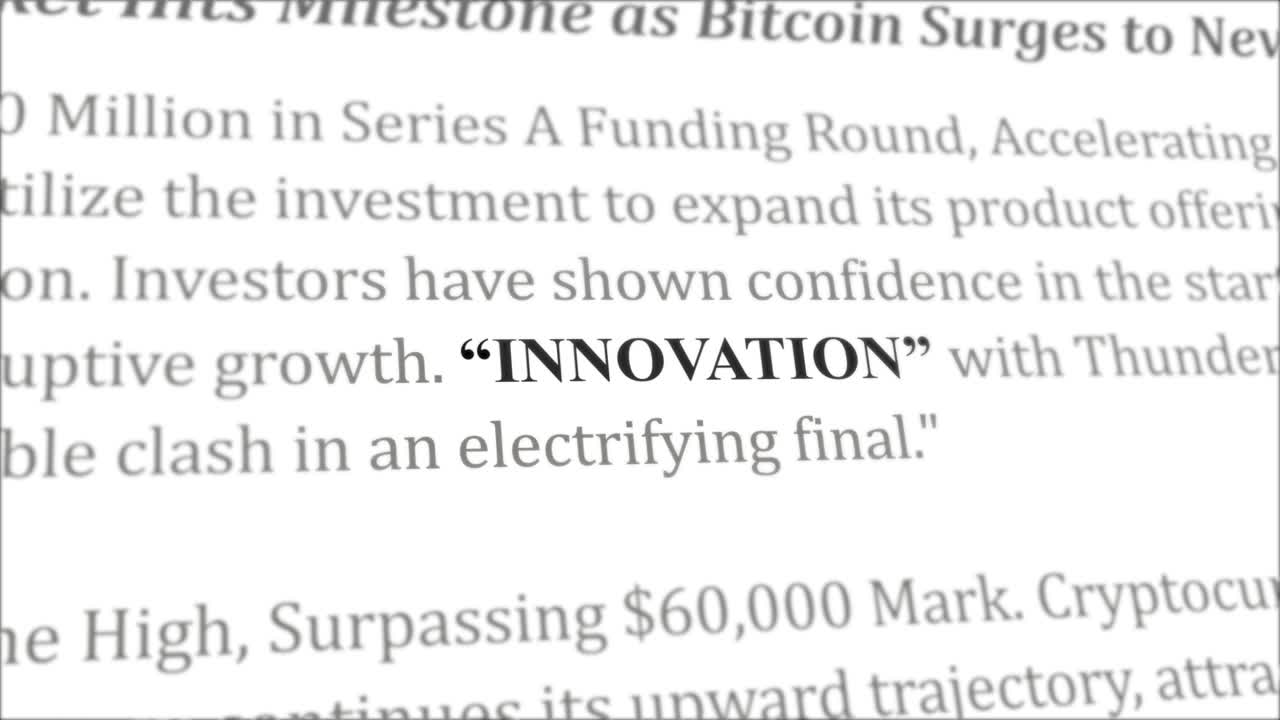 Innovation news headline in different articles