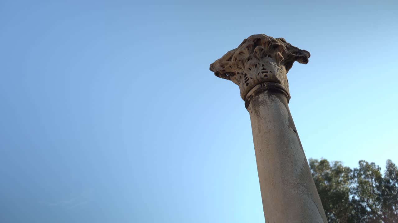 기둥 고고학 유적 beth shean beit shean 이스라엘