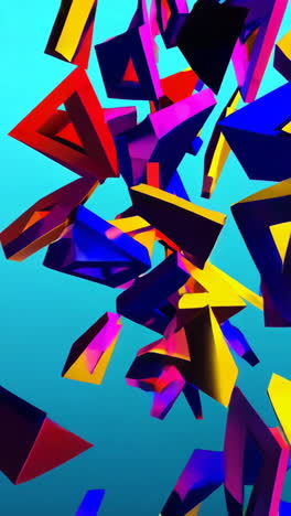 vibrant abstract 3d geometric shapes