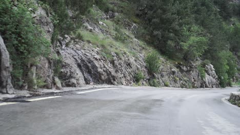motorcycle ride through mountainous scenery