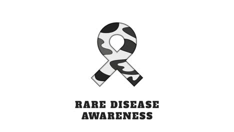 rare disease awareness papercut ribbon animation