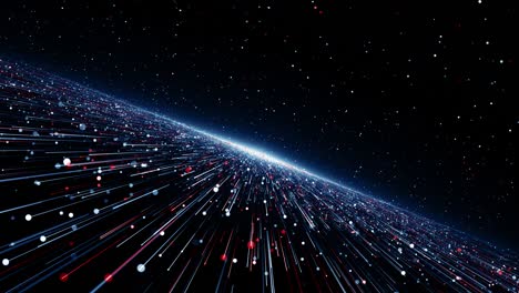 particles blue red event game trailer titles cinematic concert stage background loop