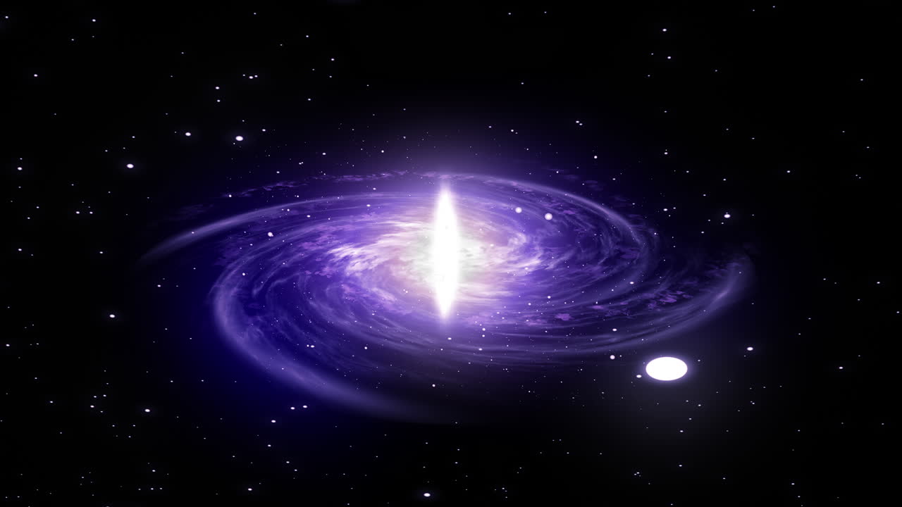 모든 별이 은하의 중심으로 끌려가는 것처럼 보이는 은하수 은하에서 뒤로 당기고 있습니다.