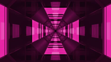 corredor de animación en 3d con bucles abstractos rosados