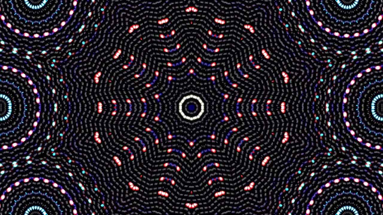 Beautiful abstract kaleidoscope that shines, a radiant light that regulates the subtle movements