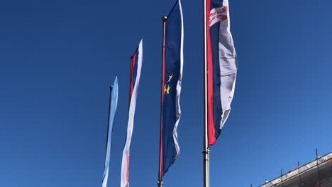 serbian flag in novi sad, serbia