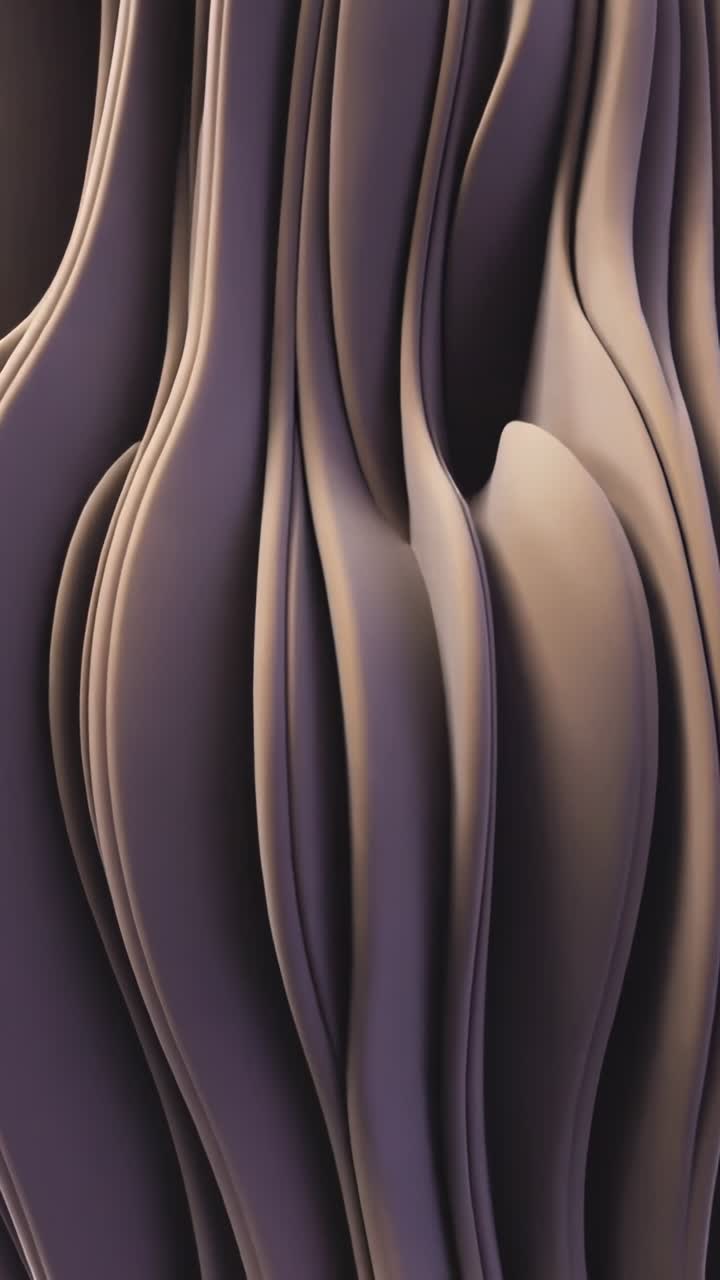 Vertical video: Animating stacked-layer sculpture morphing in studio, revealing bulges and ridges